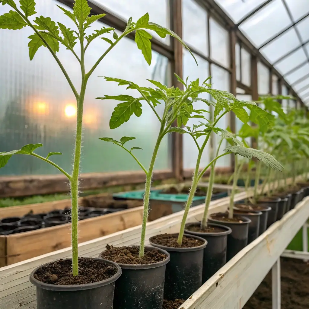 Leggy Tomato Seedlings