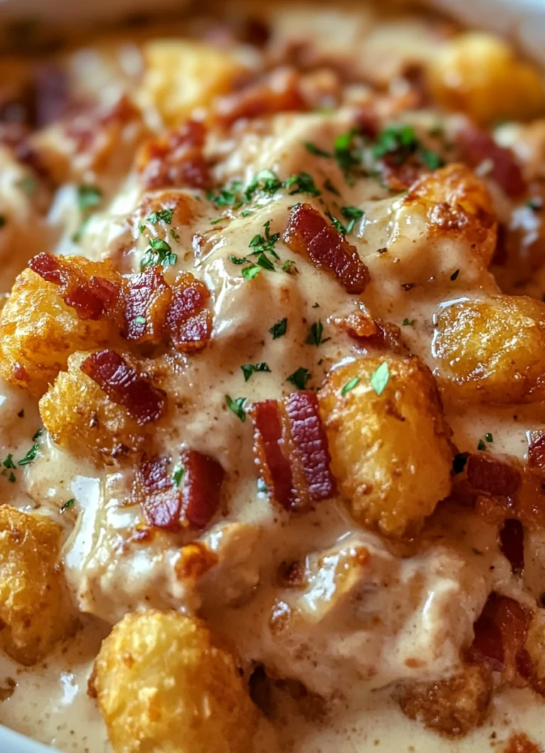 Chicken Bacon Ranch Tater Tot Casserole