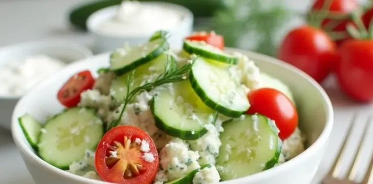 Creamy Cucumber Tomato Salad