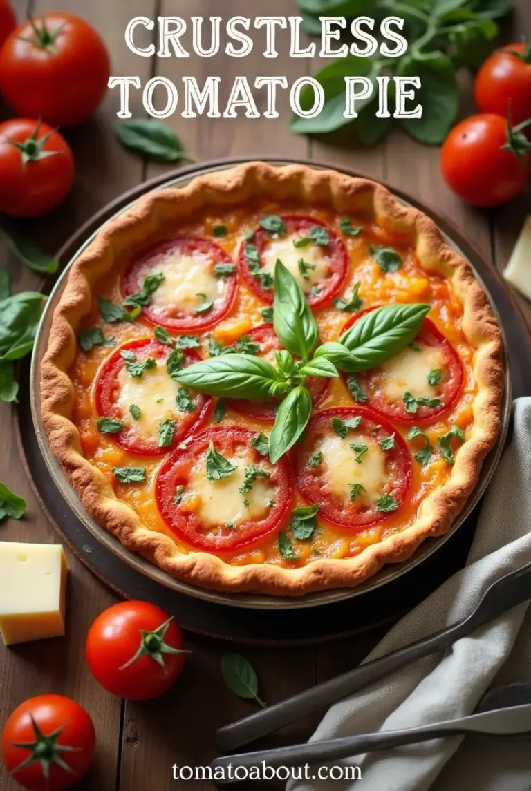 Crustless Tomato Pie