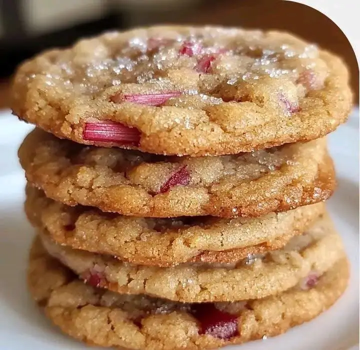 Easy Brown Sugar Rhubarb Cookies