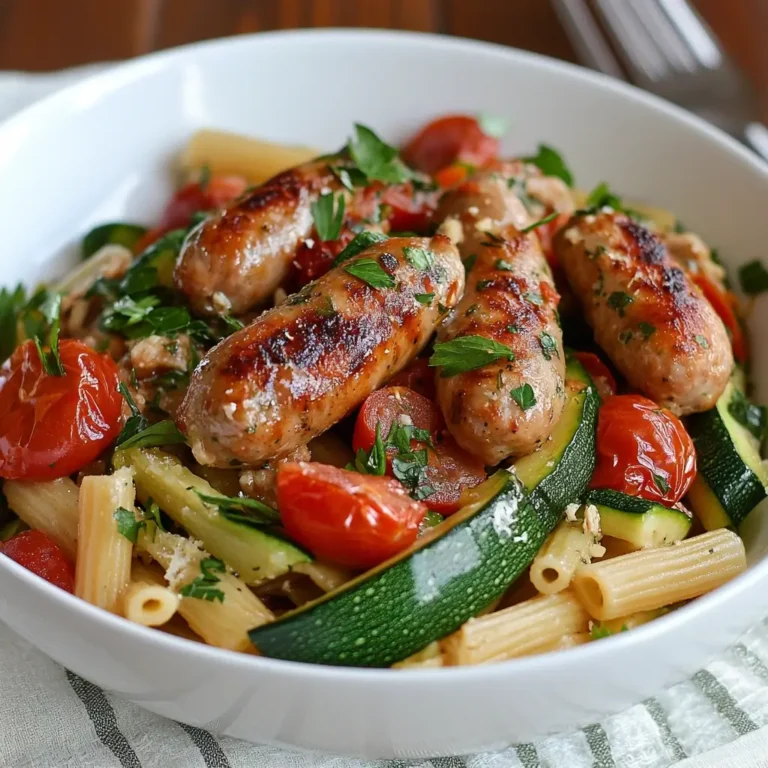 Chicken Sausages with Zucchini