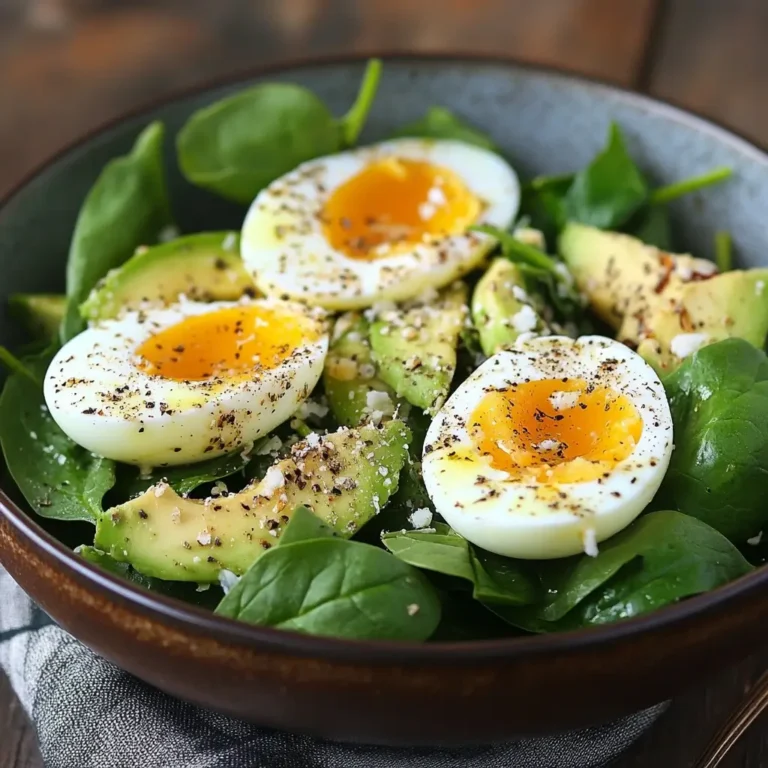 avocado egg and spinach salad