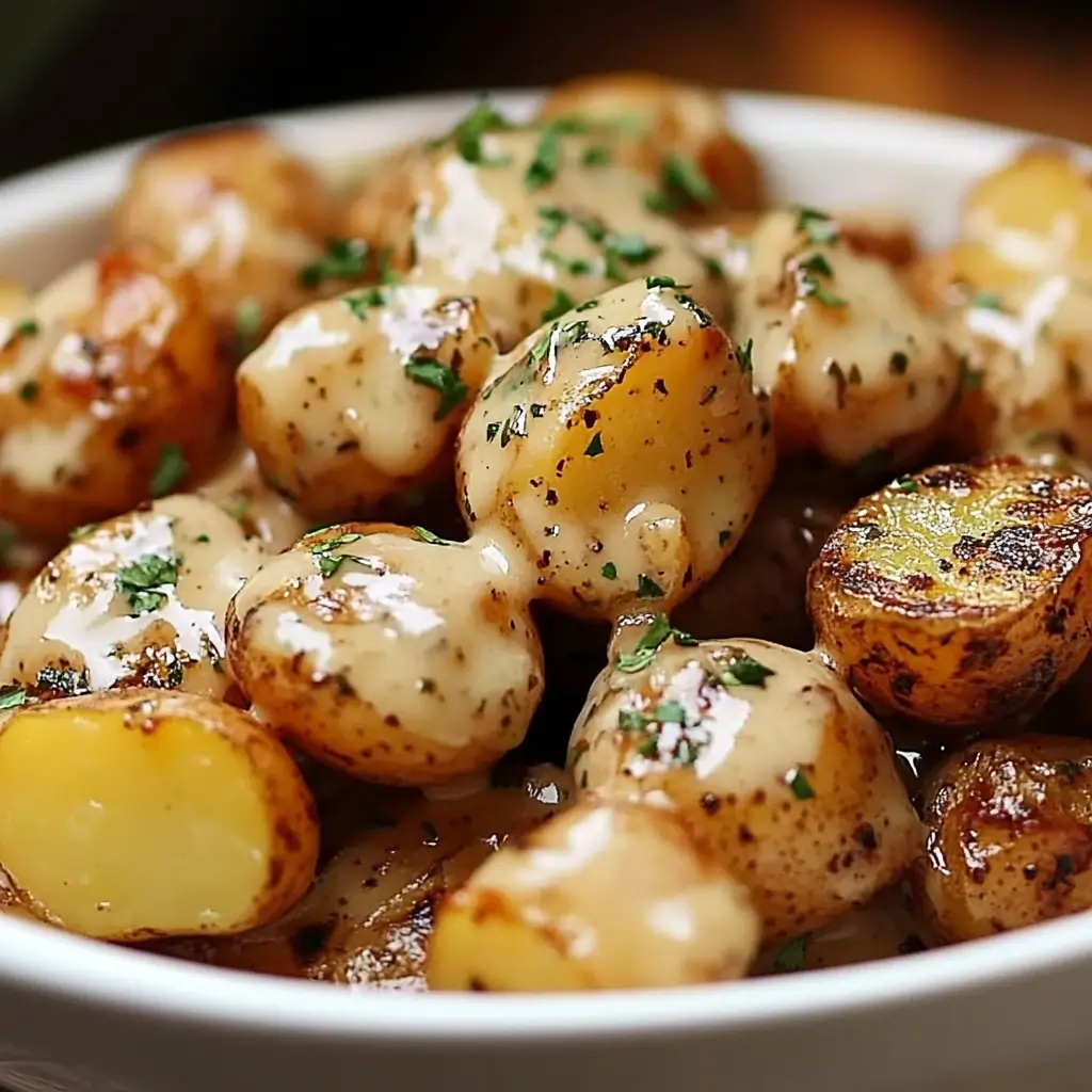 Garlic Sauce Baby Potatoes