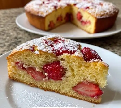 pyszne ciasto z truskawkami