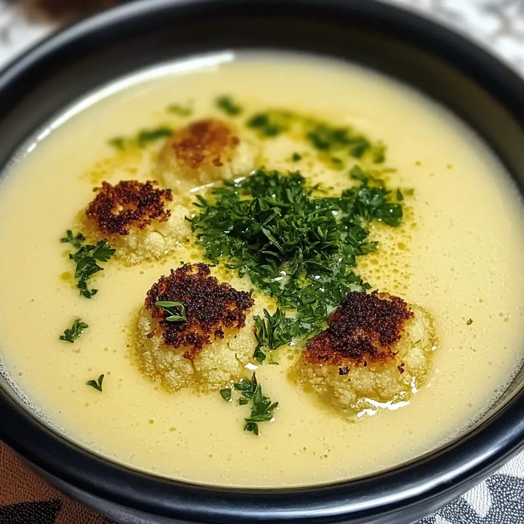 ZUPA KREM Z PIECZONEGO KALAFIORA I CZOSNKU