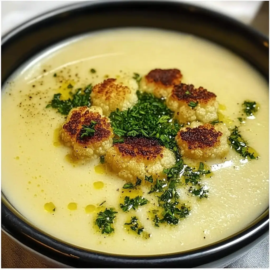 ZUPA KREM Z PIECZONEGO KALAFIORA I CZOSNKU