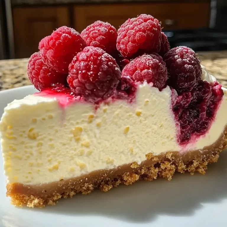 Sernik z Mascarpone Bez Pieczenia z Bitą Śmietaną i Malinami