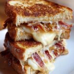 Bacon and Caramelized Onion Grilled Cheese Sandwiches