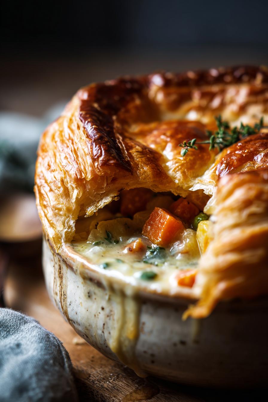 Roasted Autumn Vegetable Pot Pies