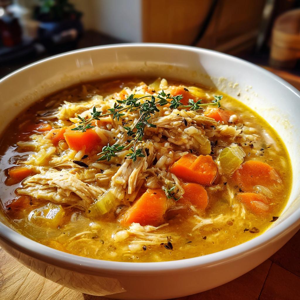 SLOW COOKER CHICKEN AND WILD RICE SOUP - detail 2