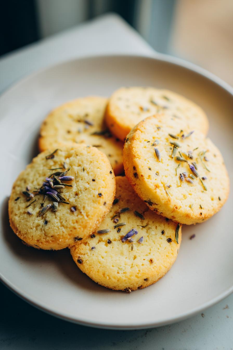 lemon lavender shortbread cookies