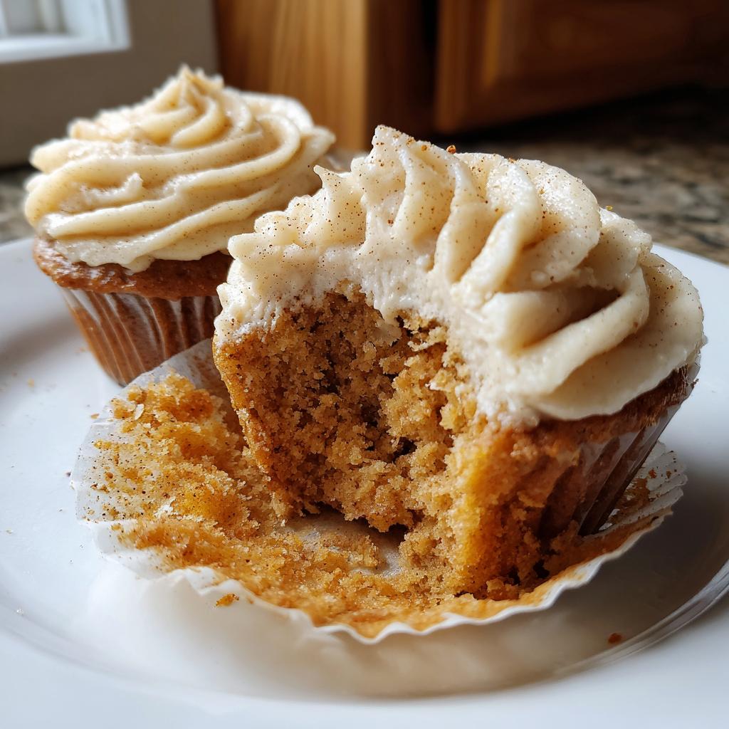 Apple Cider Cupcakes with Spiced Buttercream Frosting - detail 1