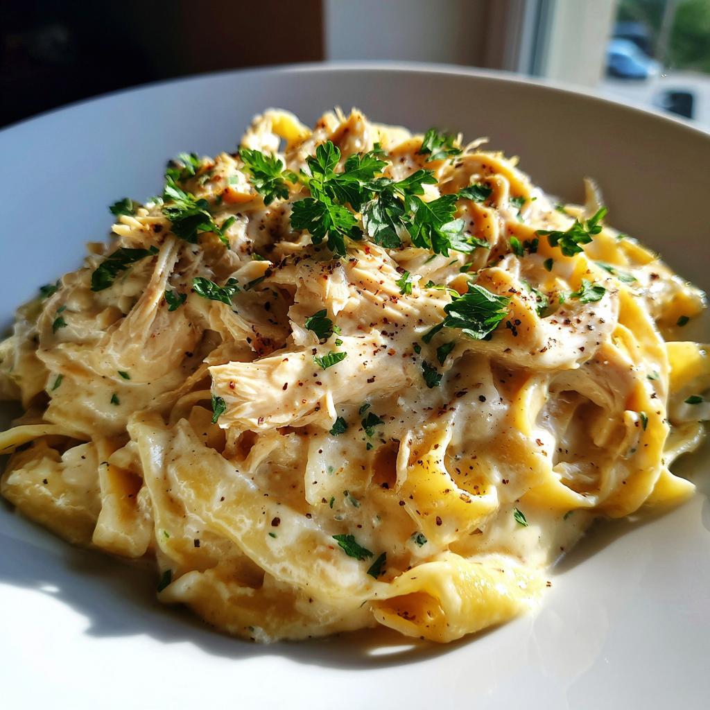 BEST Crockpot Chicken Alfredo - detail 4