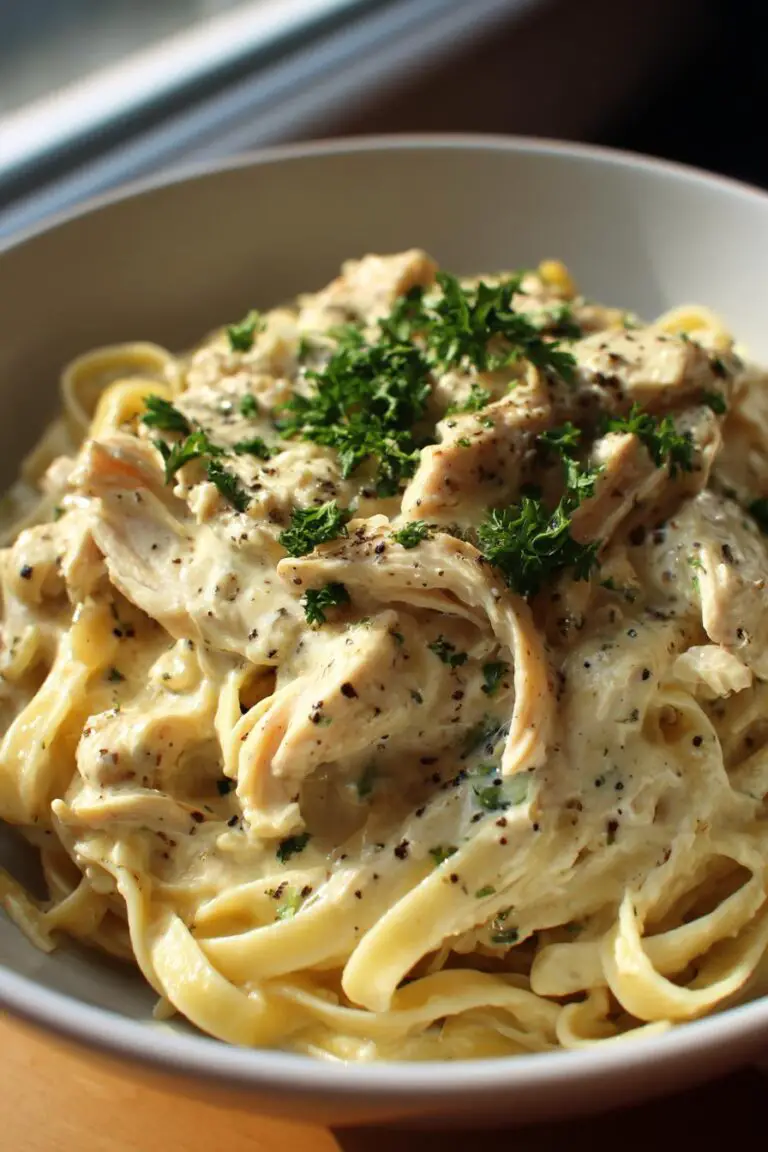 BEST Crockpot Chicken Alfredo