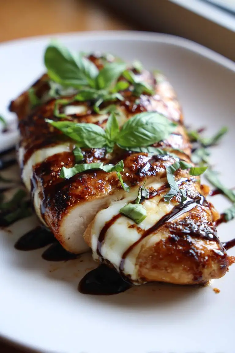 Balsamic Baked Chicken Breast with Mozzarella Cheese | Keto Gourmet Dinner Recipe