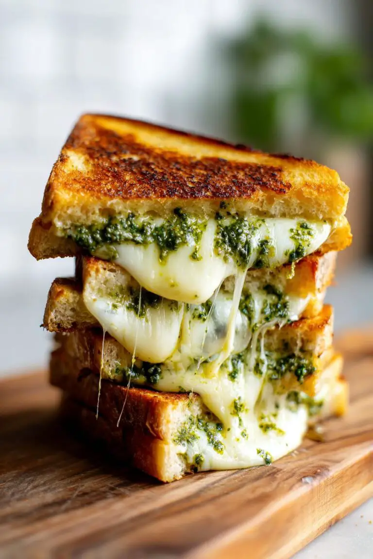Best Pesto Grilled Cheese