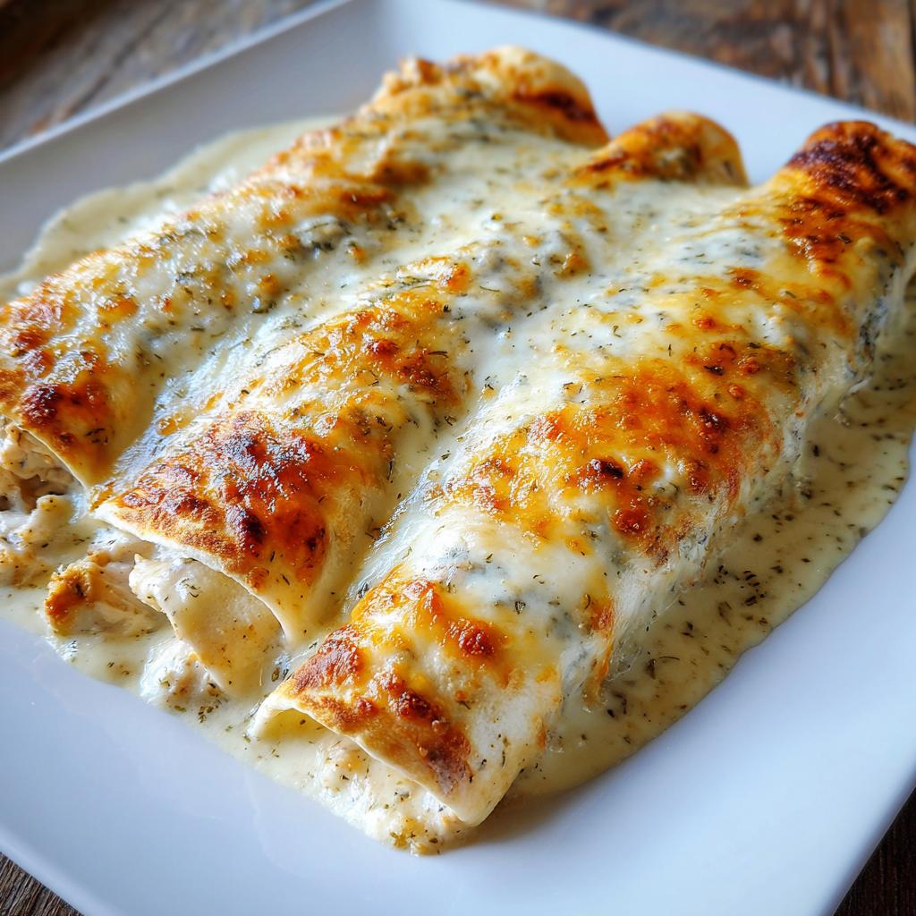 CHICKEN ENCHILADAS WITH SOUR CREAM WHITE SAUCE - detail 1