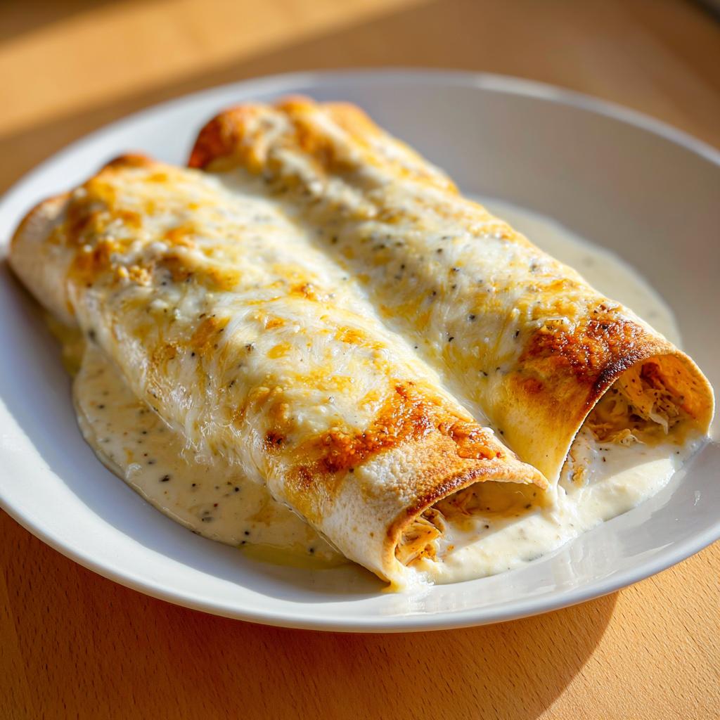 CHICKEN ENCHILADAS WITH SOUR CREAM WHITE SAUCE - detail 2