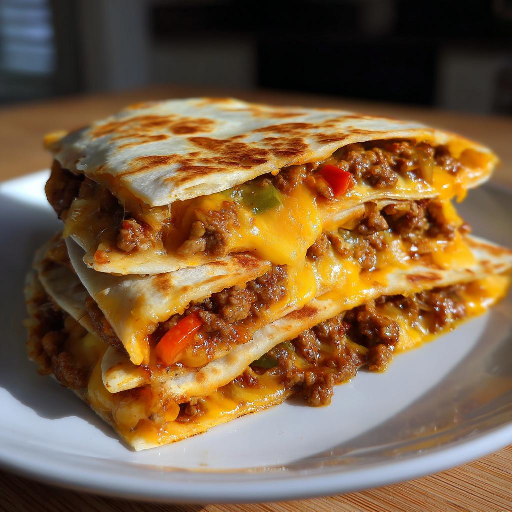 Cheesy Ground Beef Quesadillas - detail 2