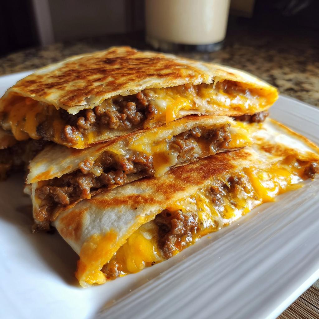 Cheesy Ground Beef Quesadillas - detail 3