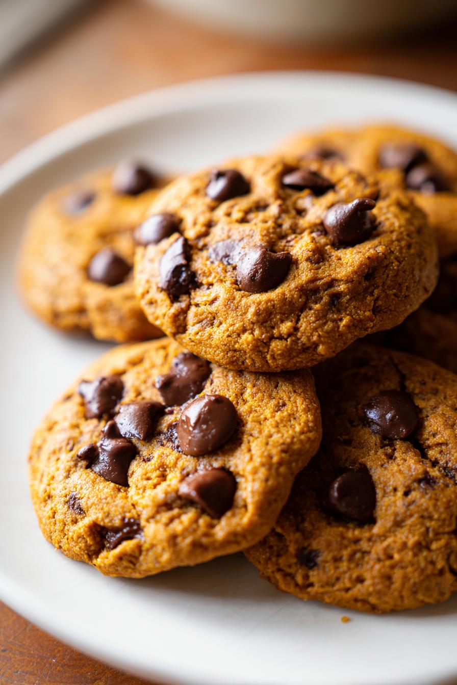 Chewy Pumpkin Chocolate Chip Cookies