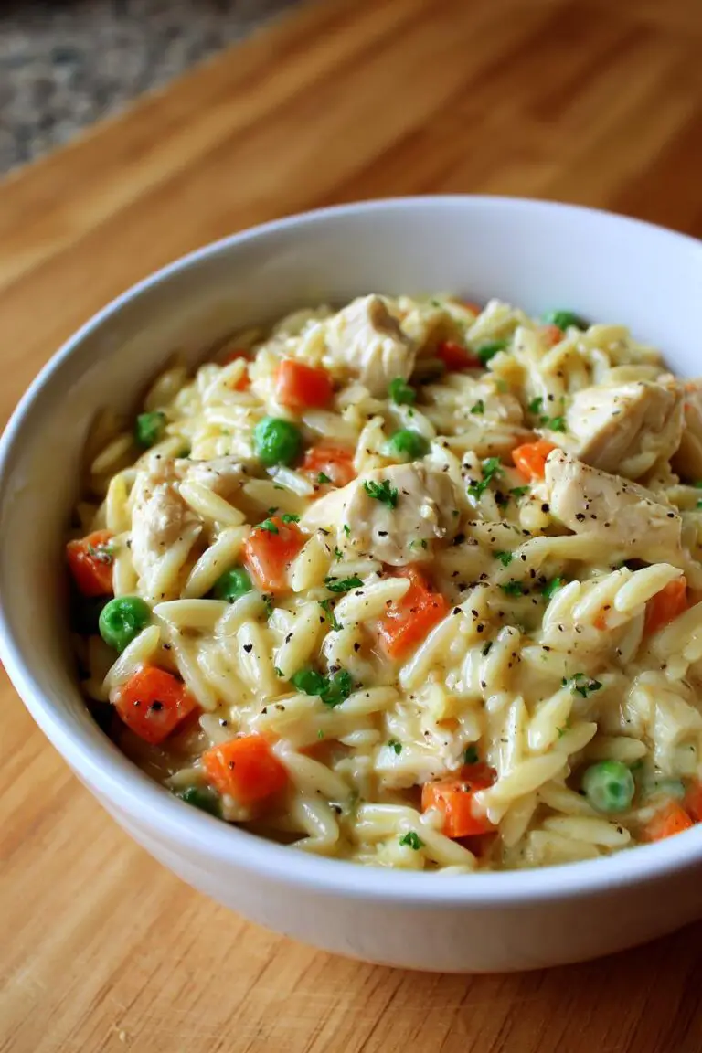 Creamy Chicken Pot Pie Orzo
