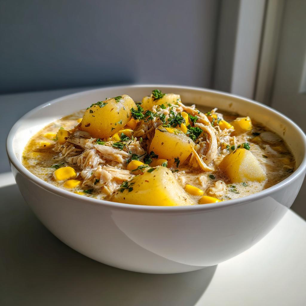 Crockpot Chicken Corn Chowder - detail 1