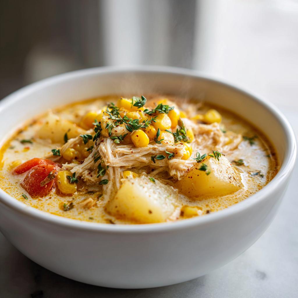 Crockpot Chicken Corn Chowder - detail 2