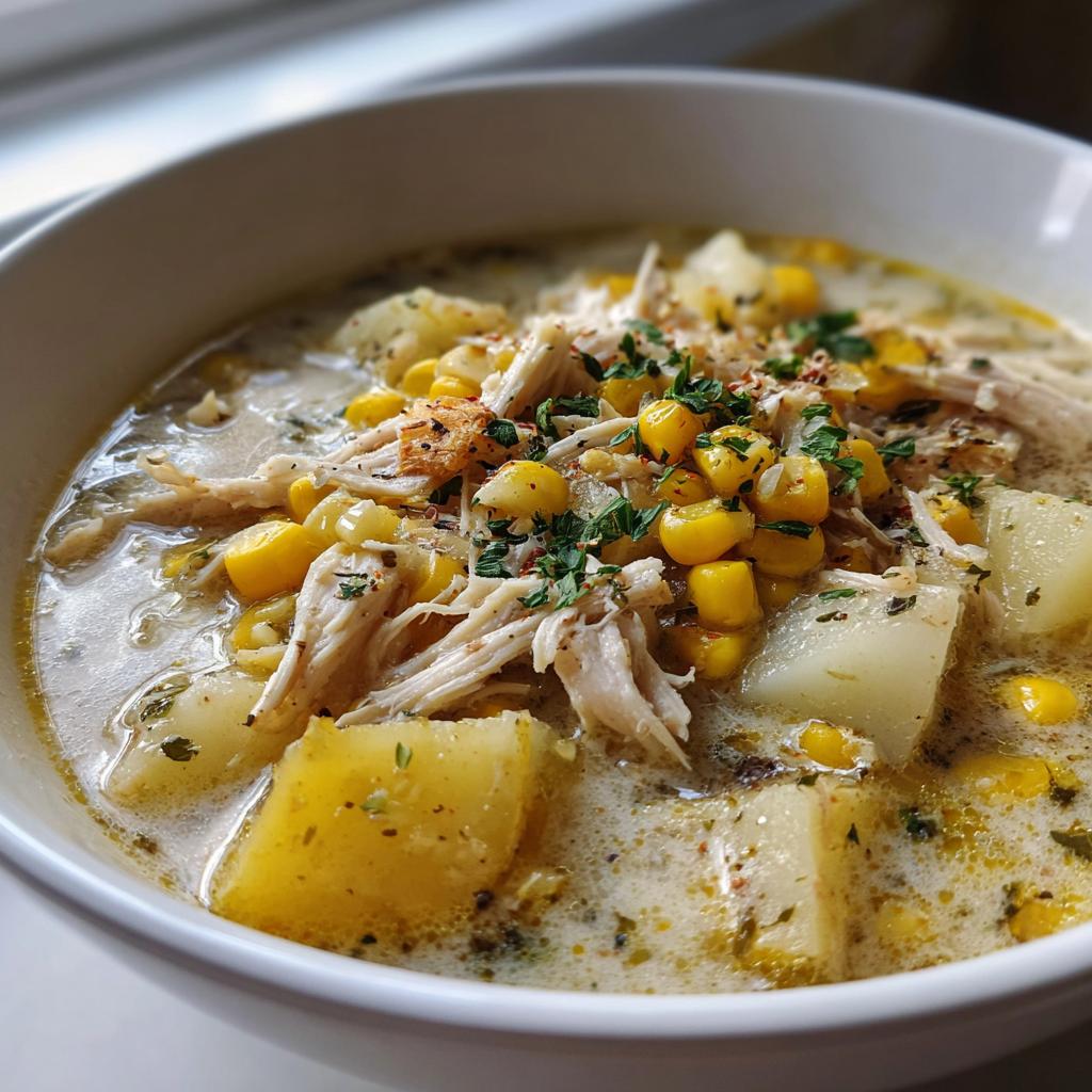 Crockpot Chicken Corn Chowder - detail 3