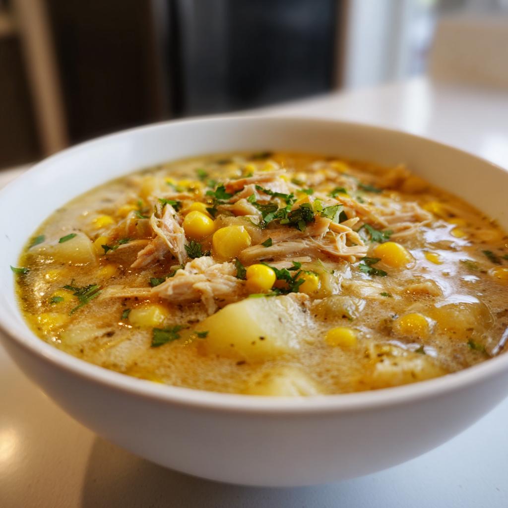 Crockpot Chicken Corn Chowder - detail 4
