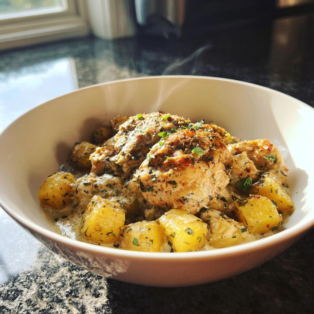 Crockpot Garlic Parmesan Chicken And Potatoes for Busy Weeknights - detail 1