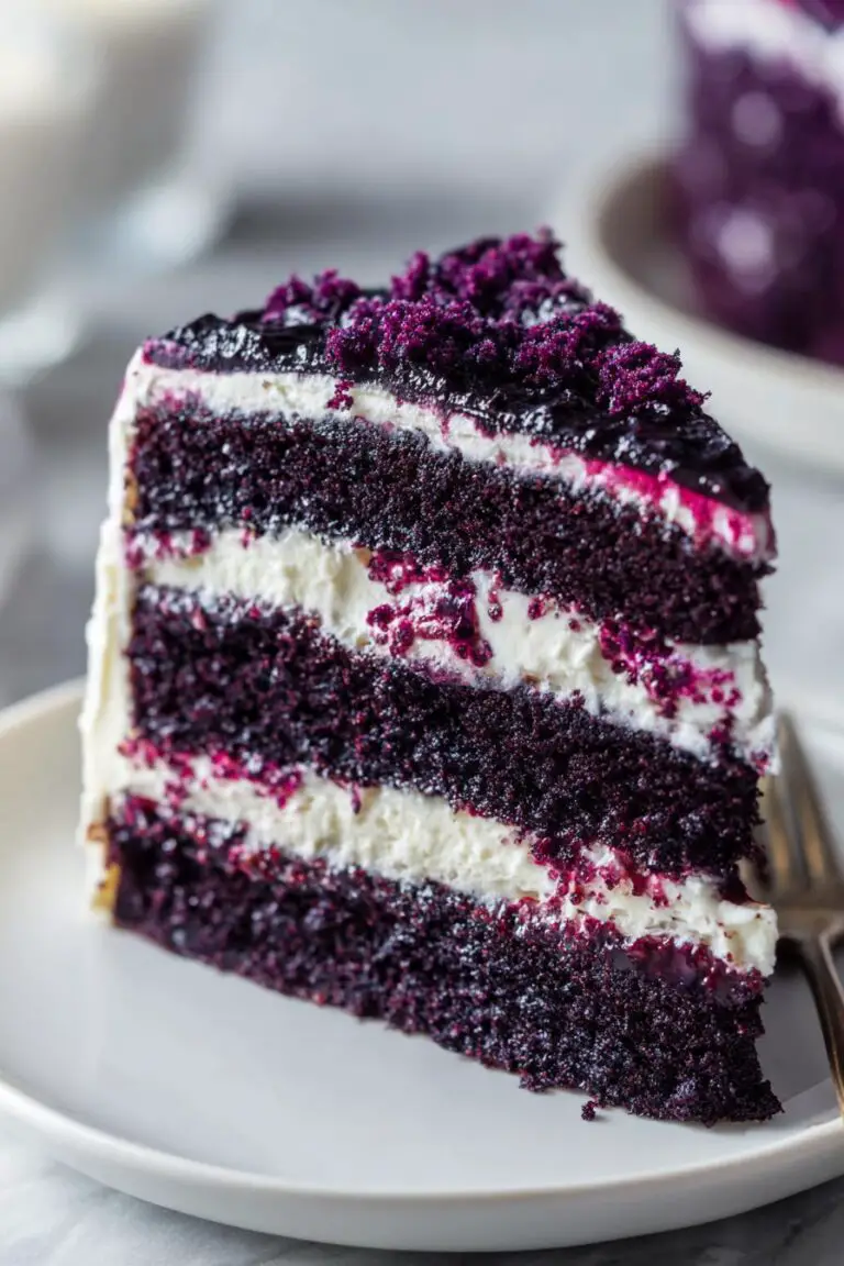 Decadent Blackberry Velvet Gothic Cake – Lush Cream Filling Inside