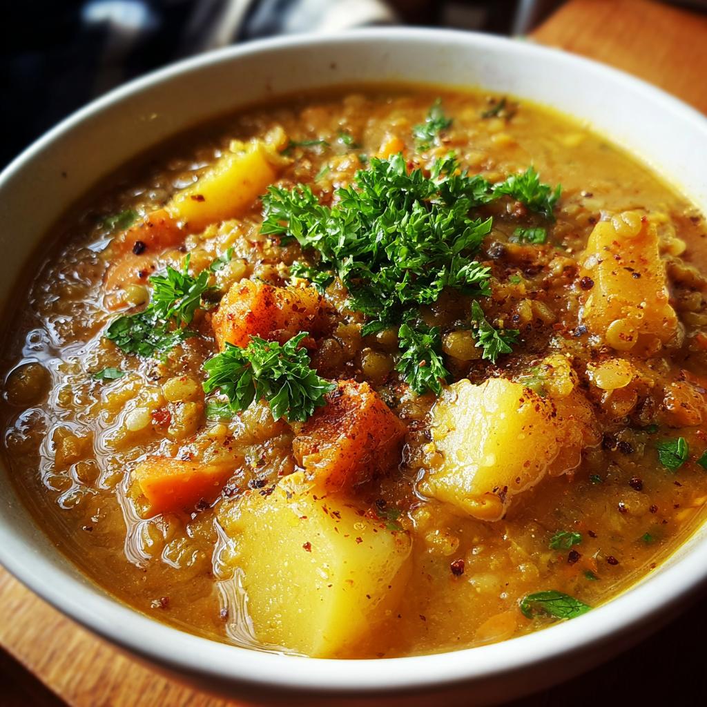 EASY LENTIL POTATO SOUP - detail 2