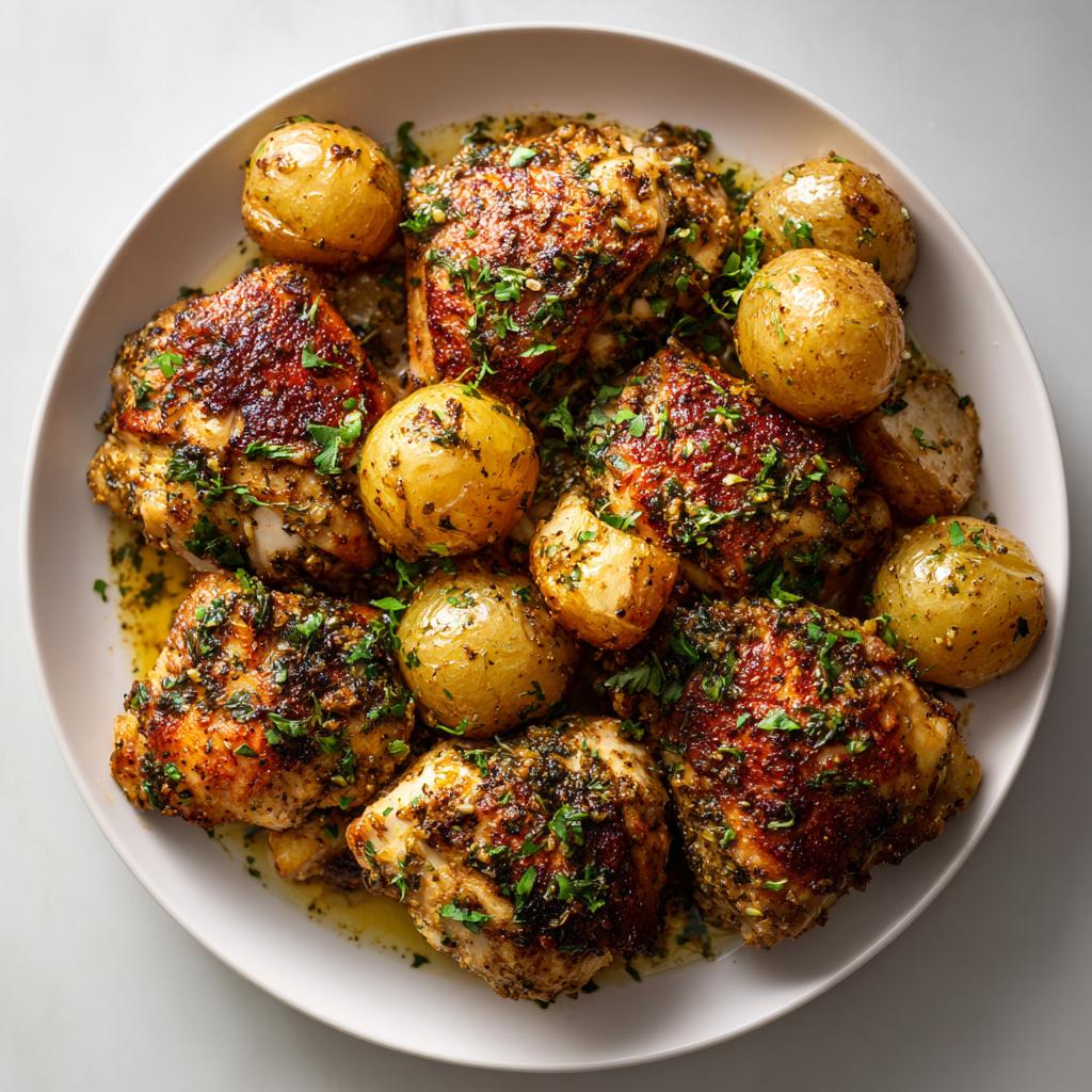 Garlic Parmesan Crockpot Chicken and Potatoes - detail 1