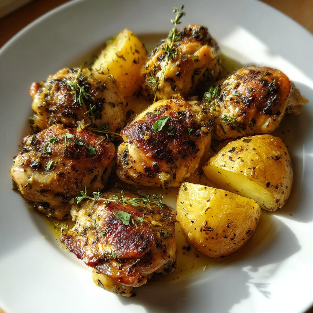 Garlic Parmesan Crockpot Chicken and Potatoes - detail 2