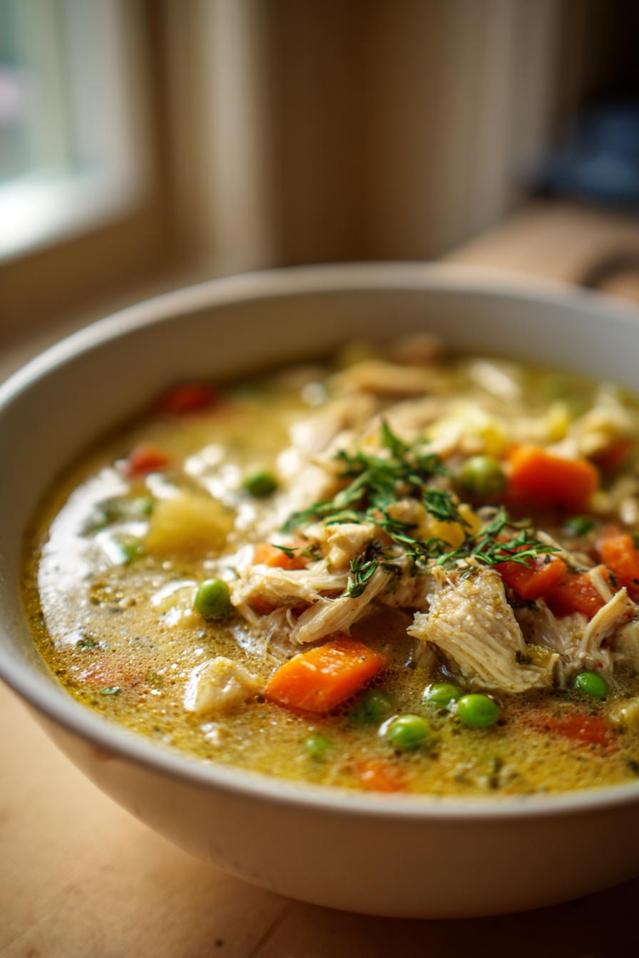 Healthy Chicken Pot Pie Soup
