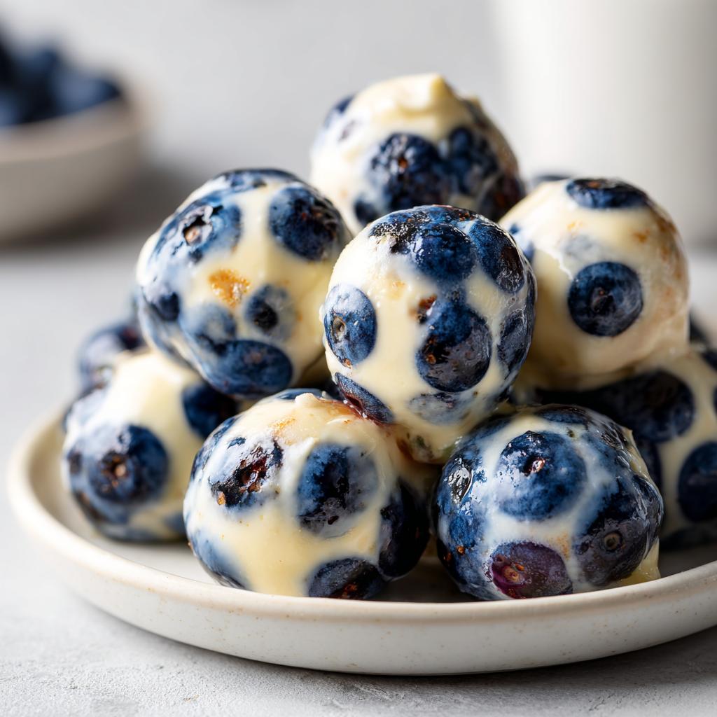 Healthy Frozen Yogurt Covered Blueberries - detail 1