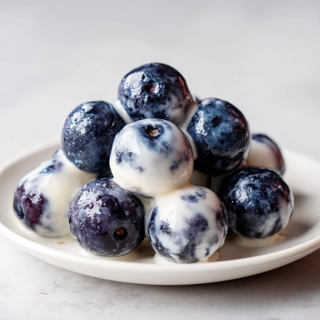 Healthy Frozen Yogurt Covered Blueberries - detail 1