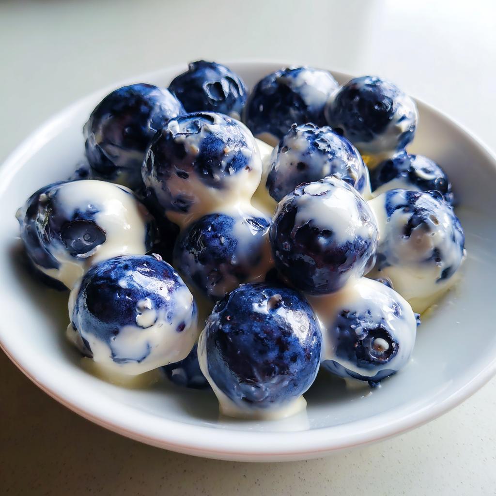 Healthy Frozen Yogurt Covered Blueberries - detail 2