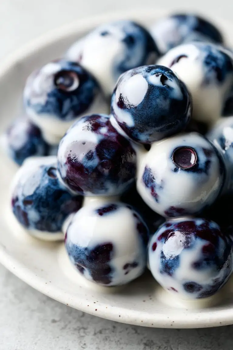 Healthy Frozen Yogurt Covered Blueberries