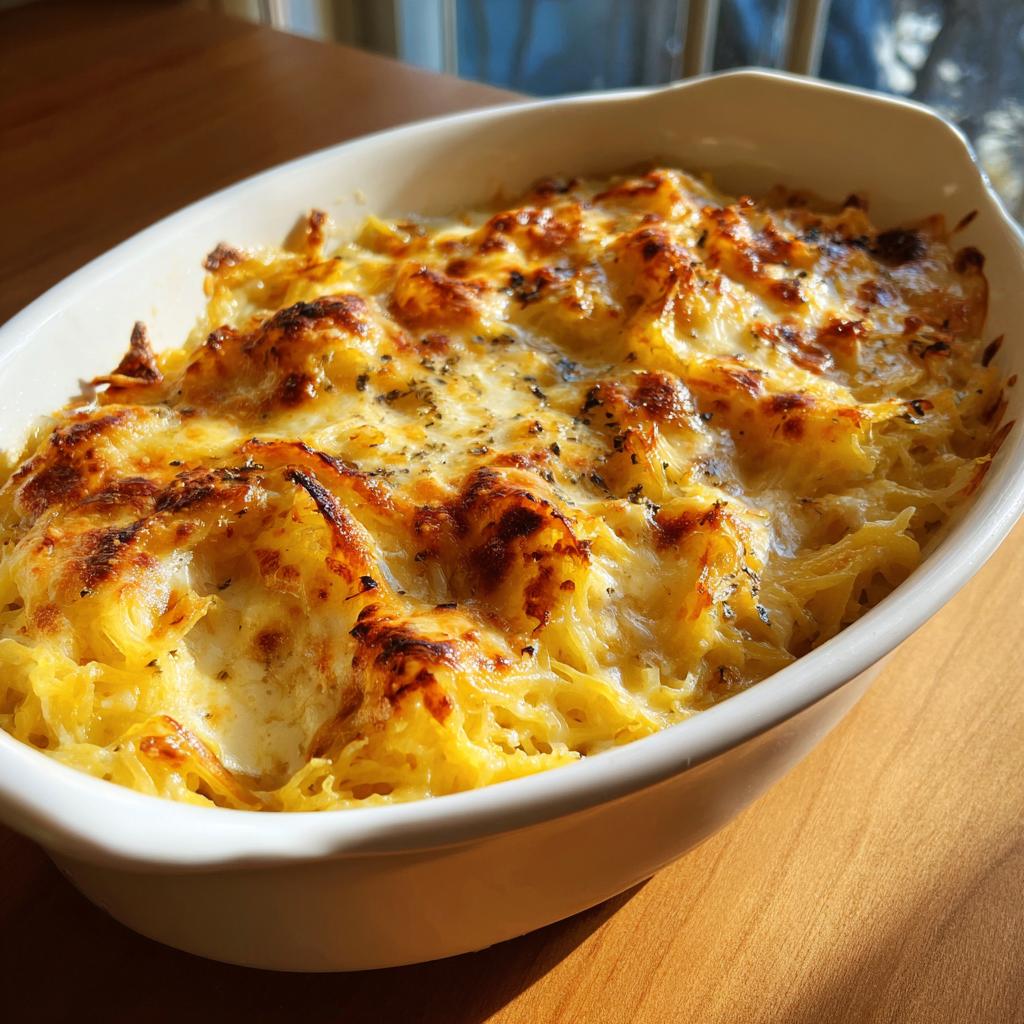 Healthy Spaghetti Squash Au Gratin