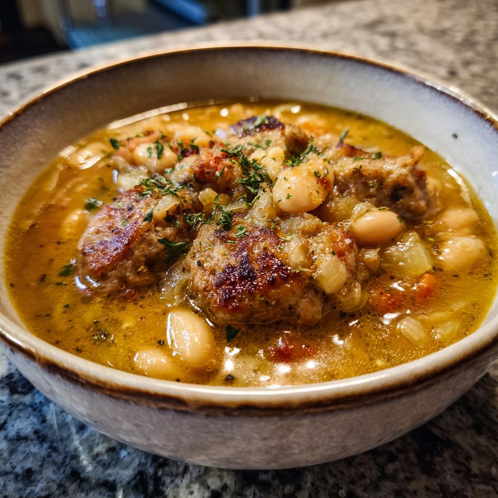Italian Sausage White Bean Soup - detail 3