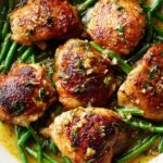 Lemon Garlic Butter Chicken Thighs and Green Beans Skillet