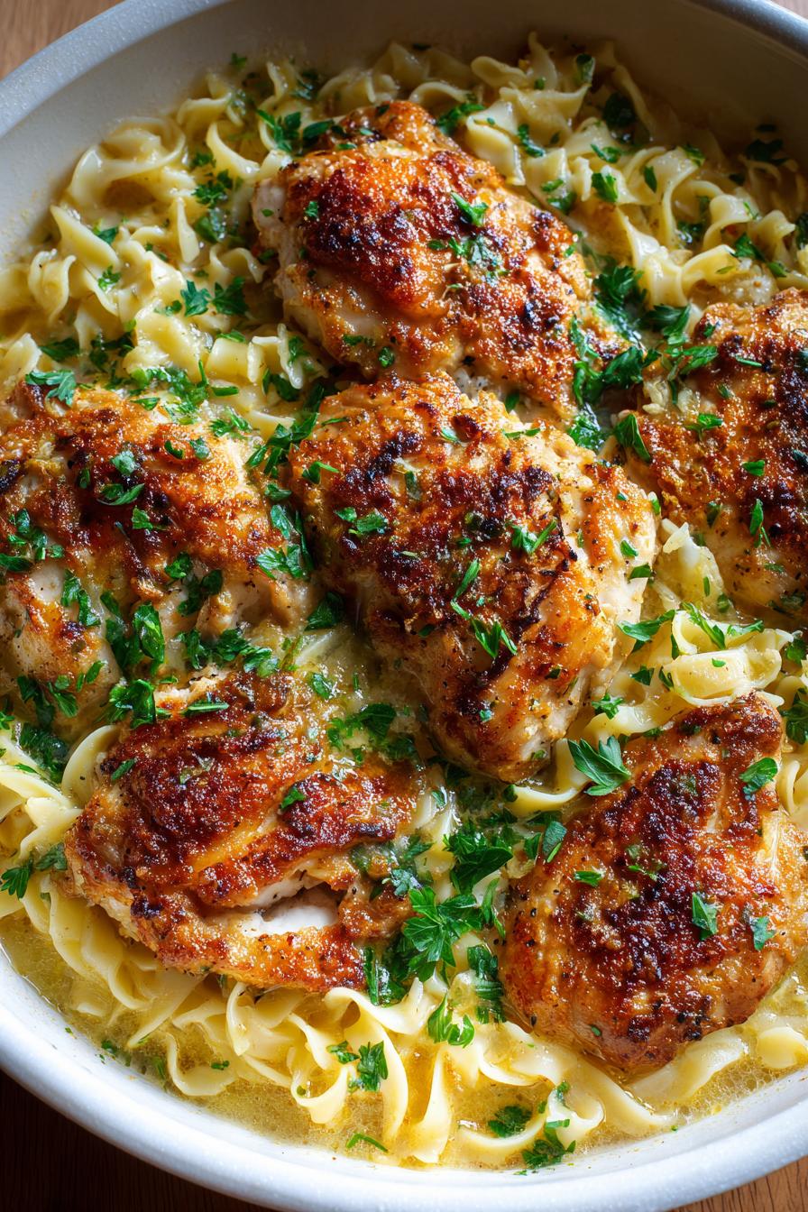 One-Pan Chicken with Buttered Noodles