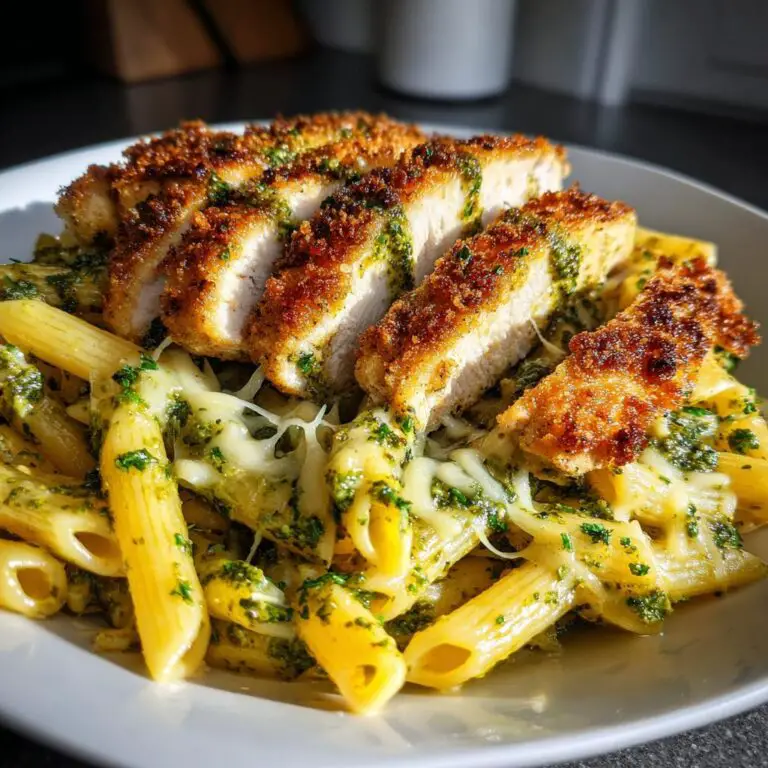 Pesto Pasta with Parmesan Chicken Perfection