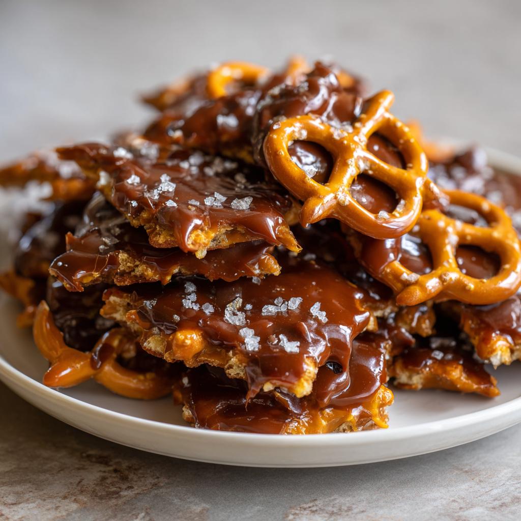Salted Caramel Pretzel Bark