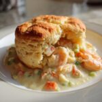 Shrimp & Lobster Biscuit Pot Pie – Creamy, Cheesy, Crave-Worthy!