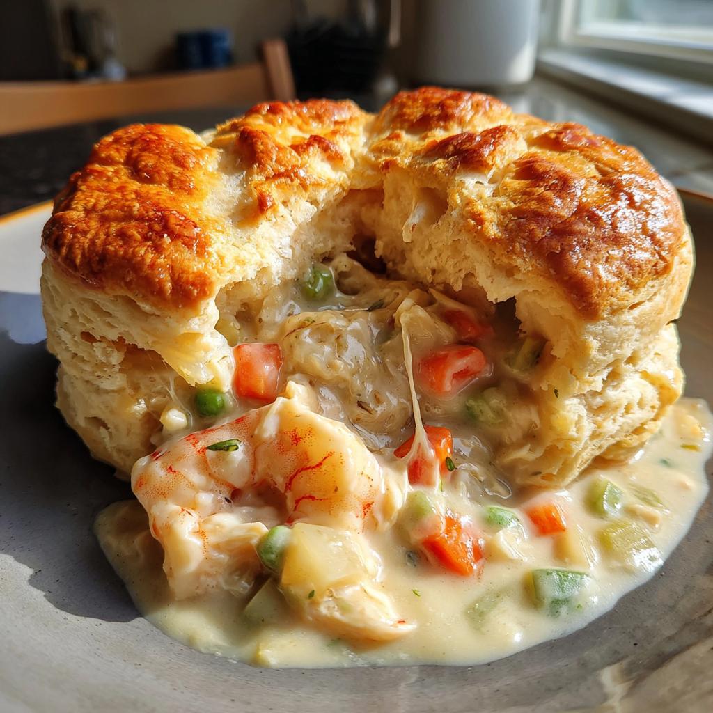 Shrimp & Lobster Biscuit Pot Pie – Creamy, Cheesy, Crave-Worthy! - detail 2