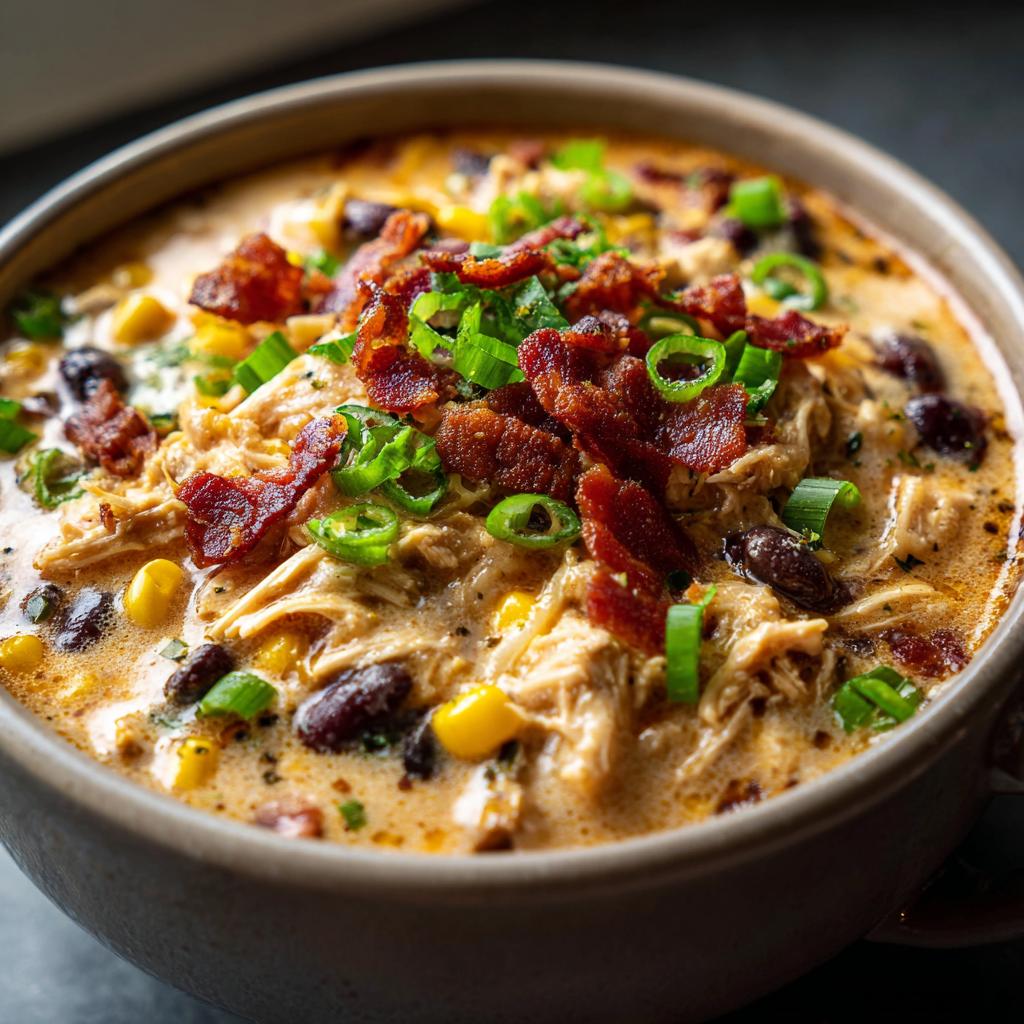Slow Cooker Cream Cheese Crack Chicken Chili - detail 1